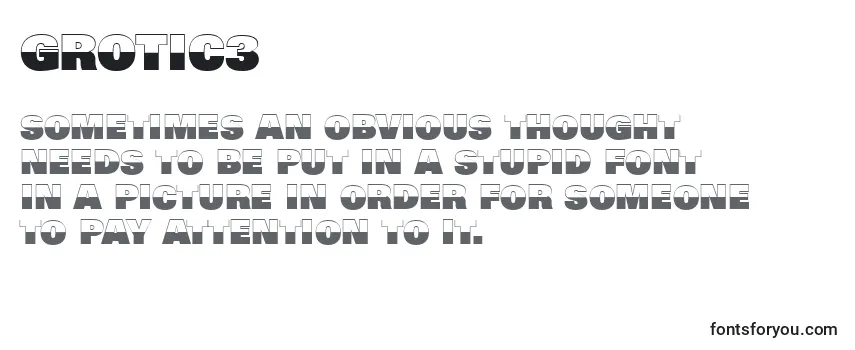 Review of the Grotic3 Font