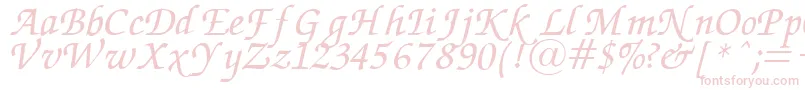 fuente ZapfChanceryItalic – Fuentes Rosadas Sobre Fondo Blanco