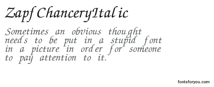 Review of the ZapfChanceryItalic Font