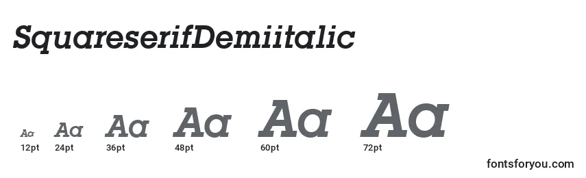 SquareserifDemiitalic Font Sizes
