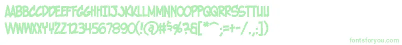 Więcej informacji o czcionce HolyMackerelCrispy Czcionka HolyMackerelCrispy – zielone czcionki na białym tle