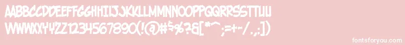 フォントHolyMackerelCrispy – ピンクの背景に白い文字