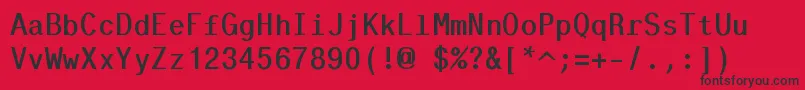 Шрифт TtKpMe – чёрные шрифты на красном фоне