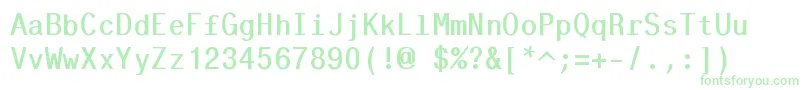 TtKpMe Font – Green Fonts on White Background