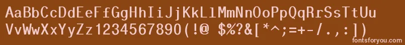 Шрифт TtKpMe – розовые шрифты на коричневом фоне