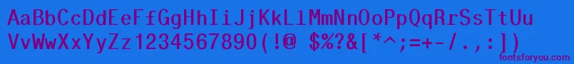 TtKpMe Font – Purple Fonts on Blue Background