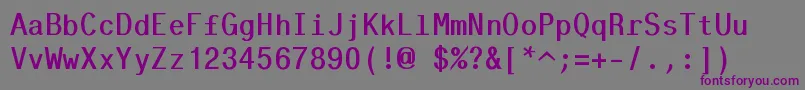 Шрифт TtKpMe – фиолетовые шрифты на сером фоне