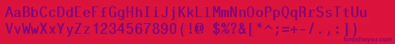 TtKpMe Font – Purple Fonts on Red Background