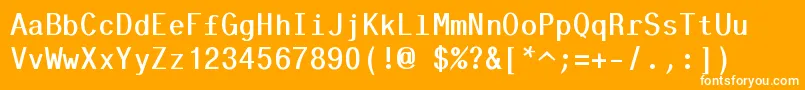 TtKpMe Font – White Fonts on Orange Background