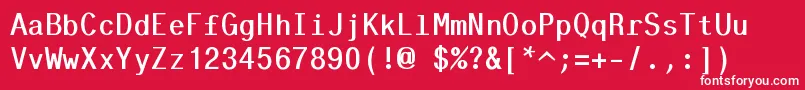 TtKpMe Font – White Fonts on Red Background