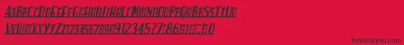 Spankys Bungalow Italico Font – Black Fonts on Red Background