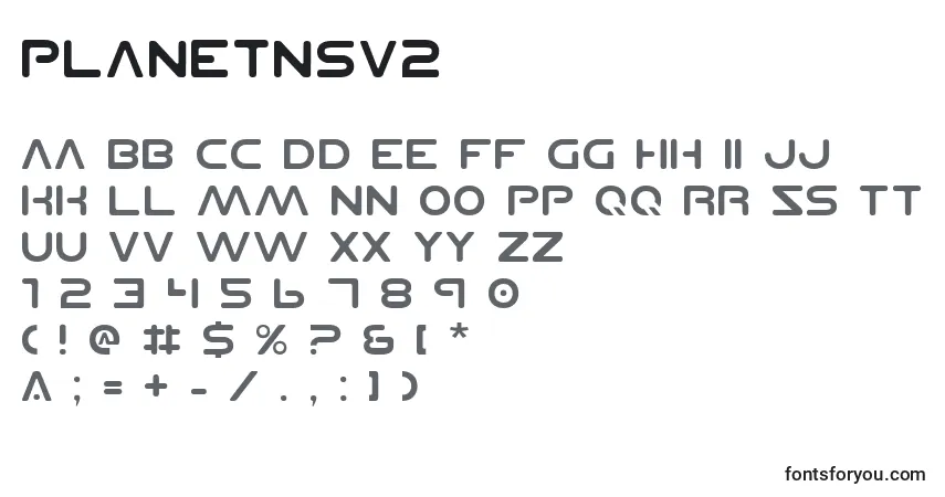 Шрифт Planetnsv2 – алфавит, цифры, специальные символы