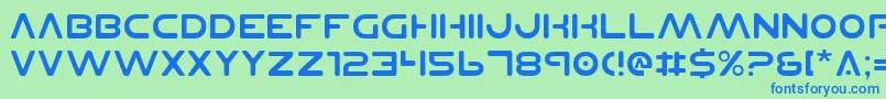 Planetnsv2 Font – Blue Fonts on Green Background