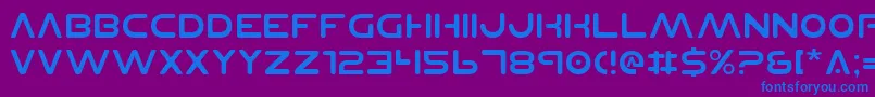 Planetnsv2 Font – Blue Fonts on Purple Background