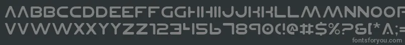 Czcionka Planetnsv2 – szare czcionki na czarnym tle