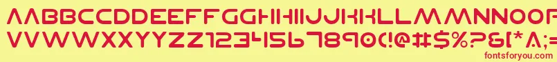 Planetnsv2 Font – Red Fonts on Yellow Background