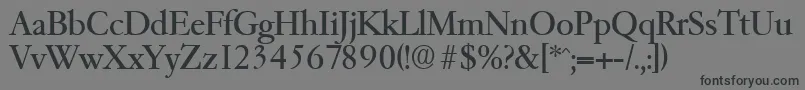 GaremondRegular Font – Black Fonts on Gray Background