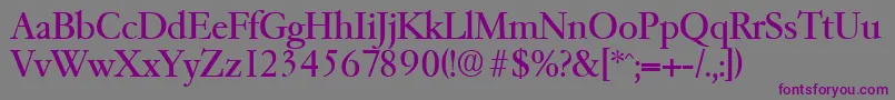 GaremondRegular Font – Purple Fonts on Gray Background