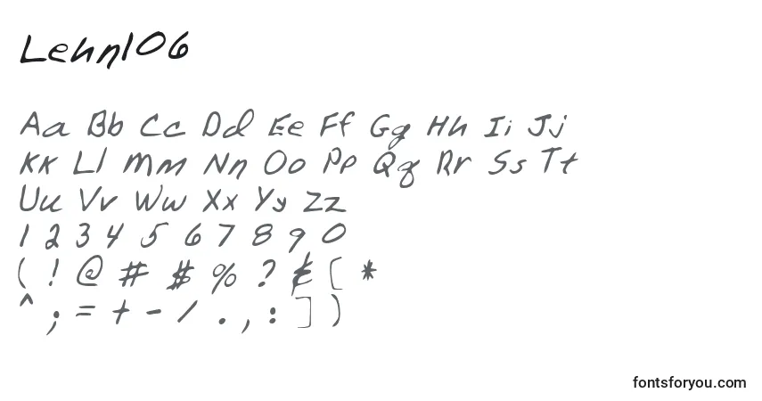 A fonte Lehn106 – alfabeto, números, caracteres especiais