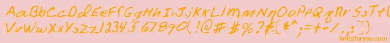 Lehn106 Font – Orange Fonts on Pink Background