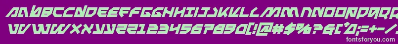 Metalstormboldital Font – Green Fonts on Purple Background