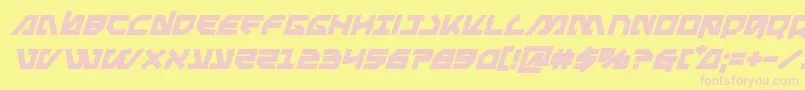 Metalstormboldital Font – Pink Fonts on Yellow Background