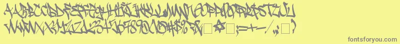 SadocWild Font – Gray Fonts on Yellow Background