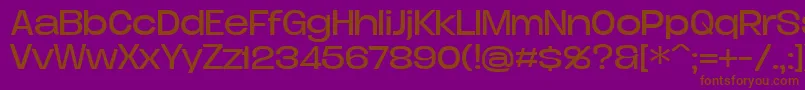 DueraExpalighPersonal Font – Brown Fonts on Purple Background