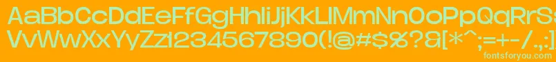 DueraExpalighPersonal Font – Green Fonts on Orange Background