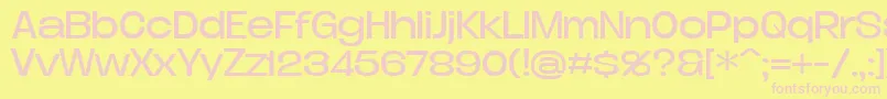 DueraExpalighPersonal Font – Pink Fonts on Yellow Background