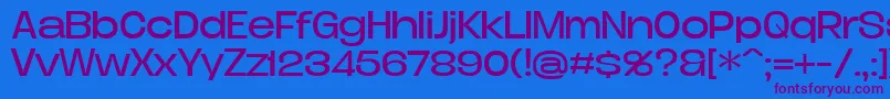 DueraExpalighPersonal Font – Purple Fonts on Blue Background