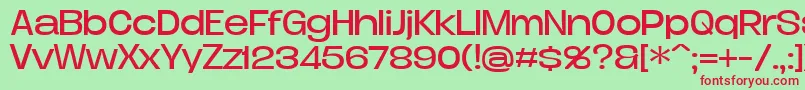 DueraExpalighPersonal Font – Red Fonts on Green Background