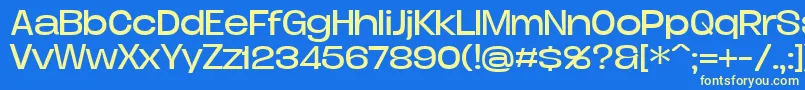 DueraExpalighPersonal Font – Yellow Fonts on Blue Background