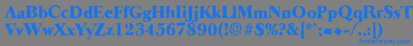 BaskeroldrandomHeavyRegular Font – Blue Fonts on Gray Background