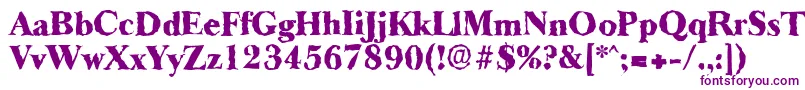 Czcionka BaskeroldrandomHeavyRegular – fioletowe czcionki