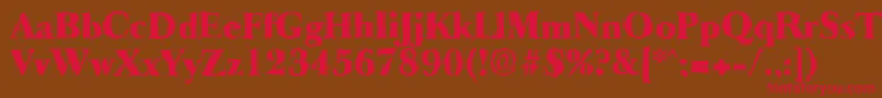 BaskeroldrandomHeavyRegular Font – Red Fonts on Brown Background