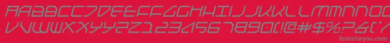 フォントFederapolisi – 赤い背景に灰色の文字