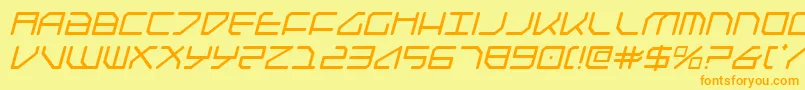 Federapolisi Font – Orange Fonts on Yellow Background