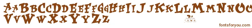 Krtrussell Font – Brown Fonts on White Background