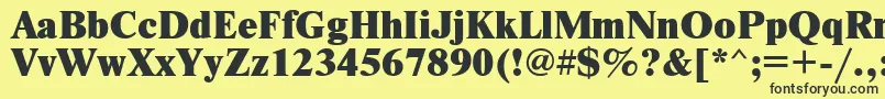 Newtonxc Font – Black Fonts on Yellow Background