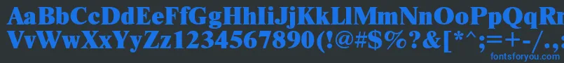 Newtonxc Font – Blue Fonts on Black Background