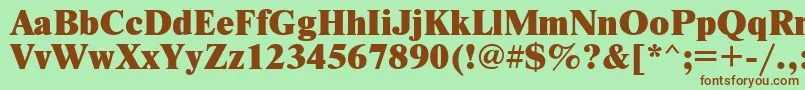 Newtonxc Font – Brown Fonts on Green Background