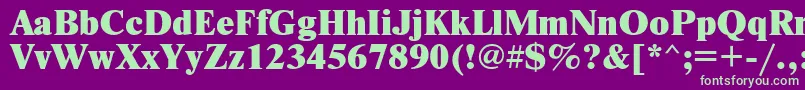 Newtonxc Font – Green Fonts on Purple Background