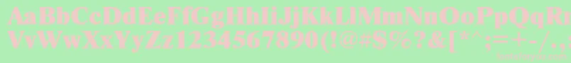 Newtonxc Font – Pink Fonts on Green Background