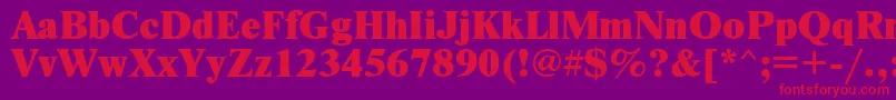 Newtonxc Font – Red Fonts on Purple Background