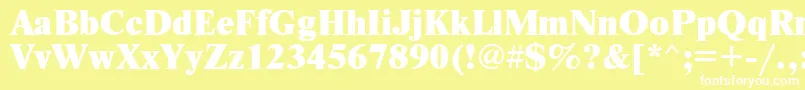 Newtonxc Font – White Fonts on Yellow Background