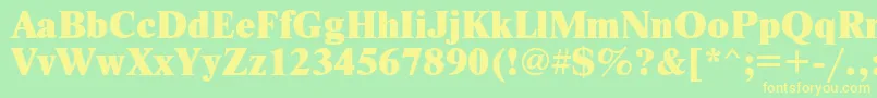 Newtonxc Font – Yellow Fonts on Green Background