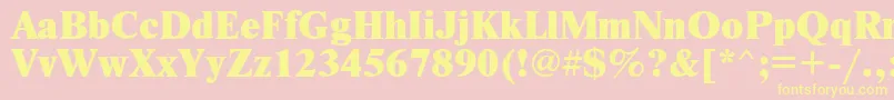 Newtonxc Font – Yellow Fonts on Pink Background
