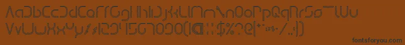 DismechaHollow-Schriftart – Schwarze Schriften auf braunem Hintergrund