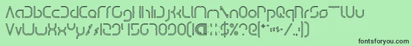 DismechaHollow-Schriftart – Schwarze Schriften auf grünem Hintergrund